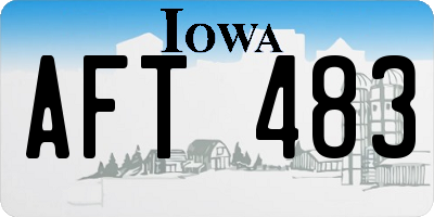 IA license plate AFT483