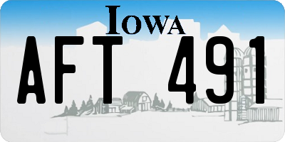 IA license plate AFT491
