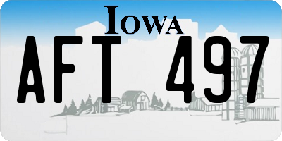 IA license plate AFT497