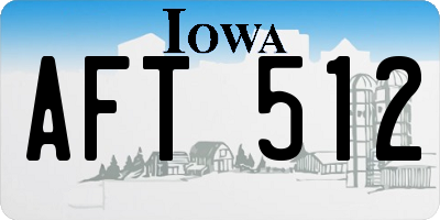 IA license plate AFT512