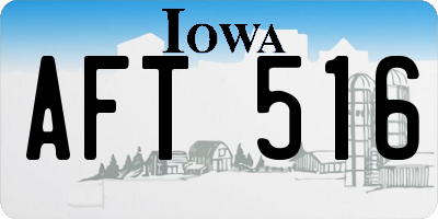 IA license plate AFT516