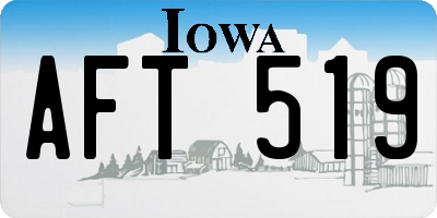 IA license plate AFT519