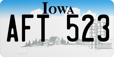 IA license plate AFT523