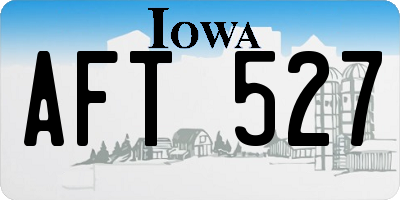 IA license plate AFT527
