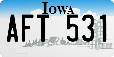 IA license plate AFT531