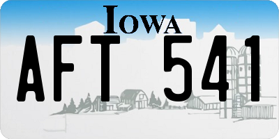 IA license plate AFT541