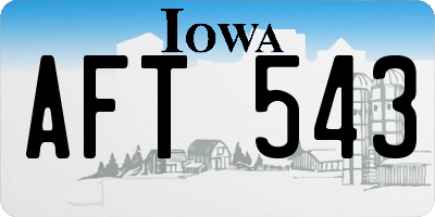 IA license plate AFT543