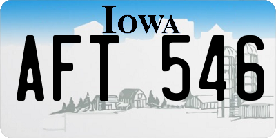 IA license plate AFT546