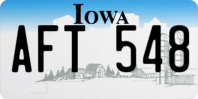 IA license plate AFT548