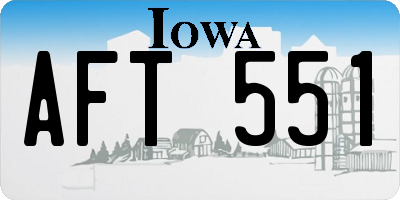 IA license plate AFT551