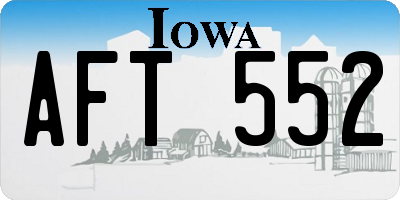 IA license plate AFT552