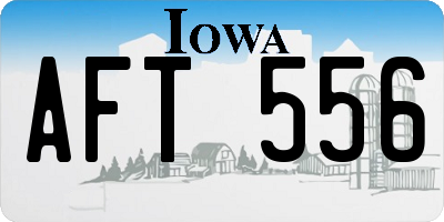 IA license plate AFT556