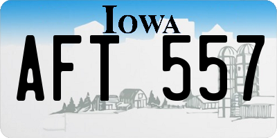 IA license plate AFT557