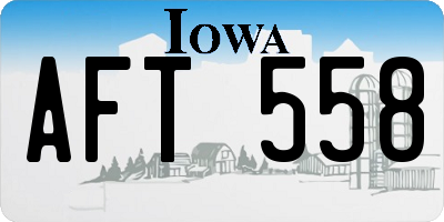 IA license plate AFT558