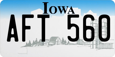 IA license plate AFT560