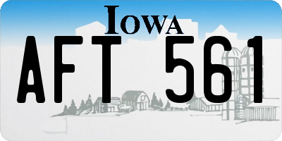 IA license plate AFT561