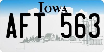 IA license plate AFT563