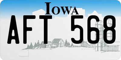 IA license plate AFT568