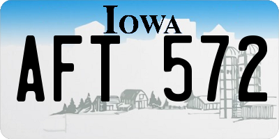 IA license plate AFT572