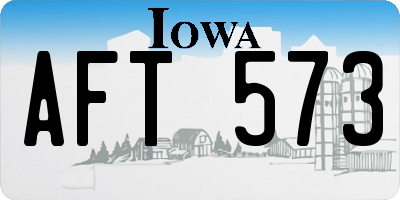 IA license plate AFT573