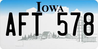 IA license plate AFT578