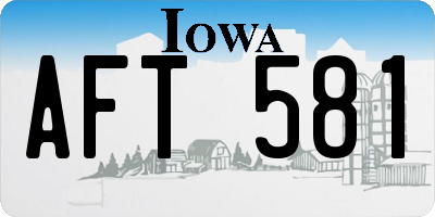 IA license plate AFT581