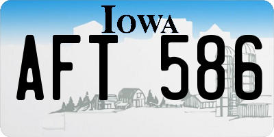 IA license plate AFT586