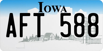 IA license plate AFT588