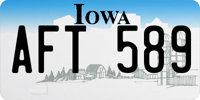 IA license plate AFT589