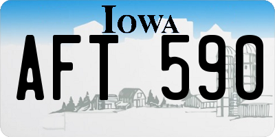 IA license plate AFT590