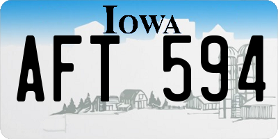 IA license plate AFT594