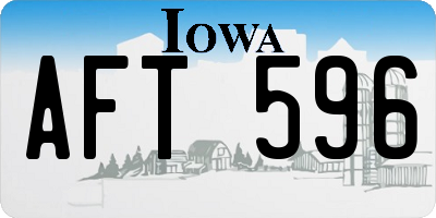 IA license plate AFT596