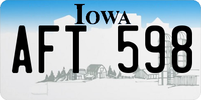 IA license plate AFT598