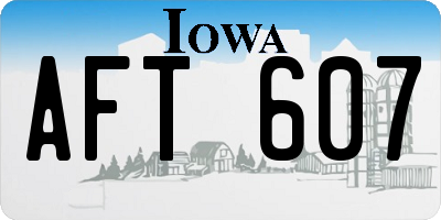 IA license plate AFT607