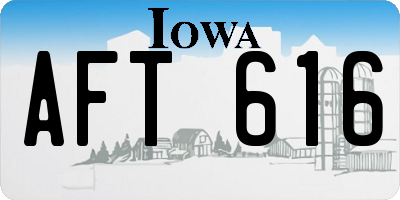 IA license plate AFT616