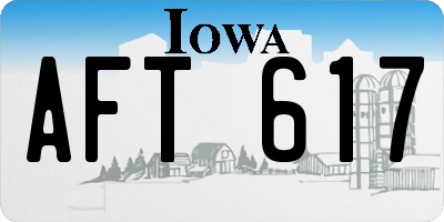 IA license plate AFT617