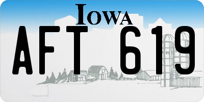 IA license plate AFT619