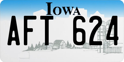 IA license plate AFT624