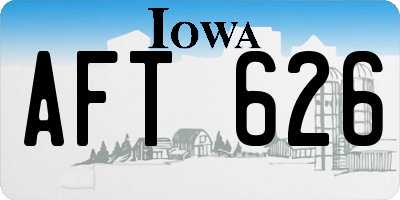 IA license plate AFT626