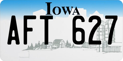 IA license plate AFT627