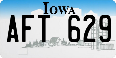 IA license plate AFT629
