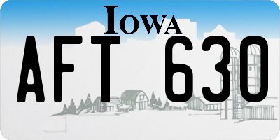 IA license plate AFT630