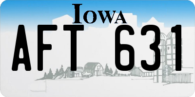 IA license plate AFT631