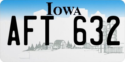 IA license plate AFT632