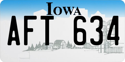 IA license plate AFT634