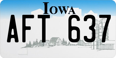 IA license plate AFT637