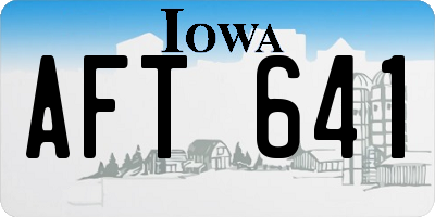IA license plate AFT641