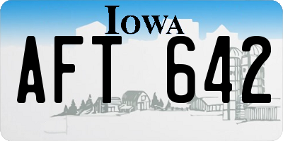 IA license plate AFT642