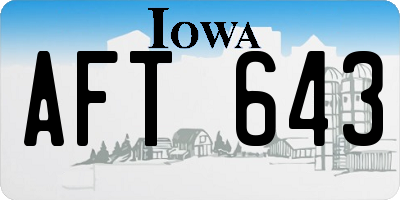 IA license plate AFT643