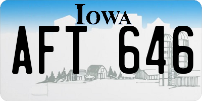 IA license plate AFT646